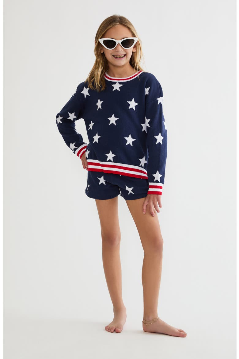 Kids' Little Callie Cotton Sweater, Main, color, TWILIGHT STARS