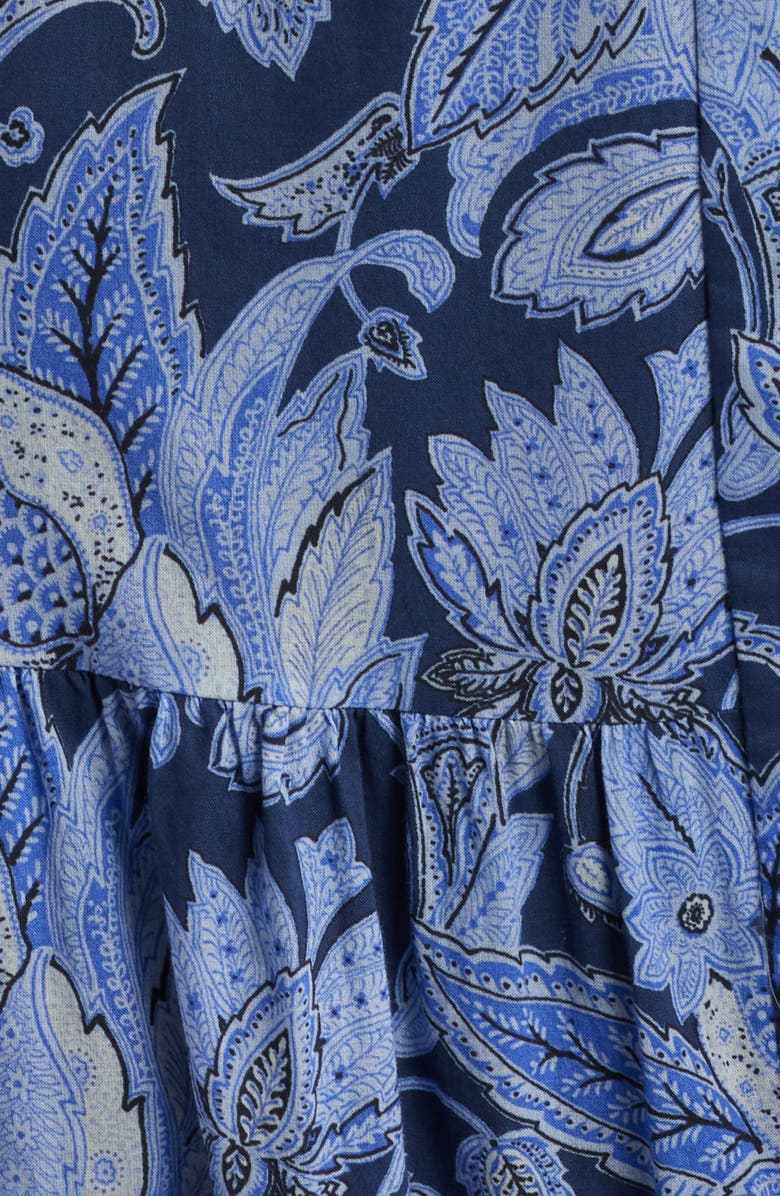 KOBI HALPERIN Floral Dip Dye Sleeveless Cotton Shirtdress, Alternate, color, Blue Multi