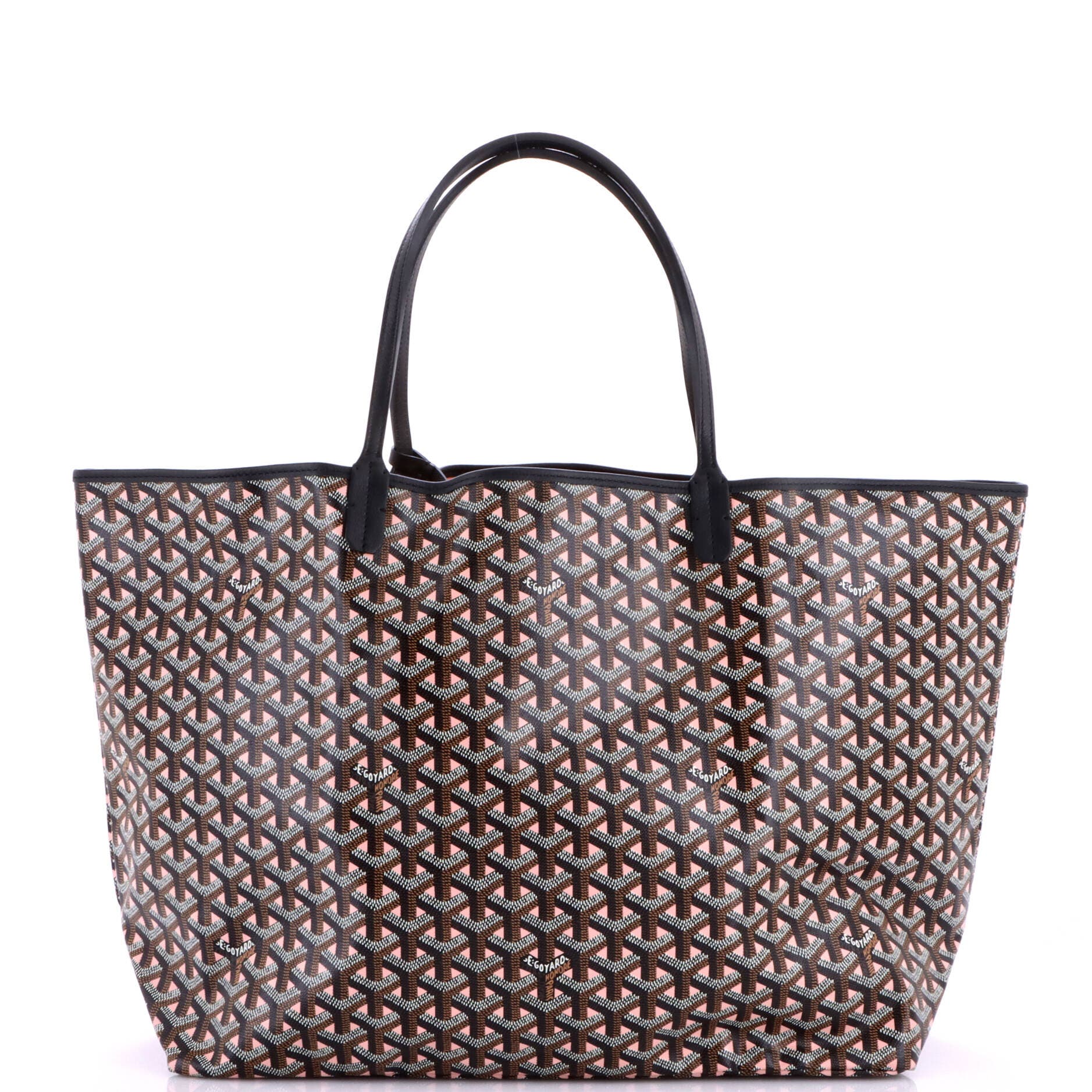 Saint Louis Tote Claire Voie Coated Canvas GM, Main, color, Black