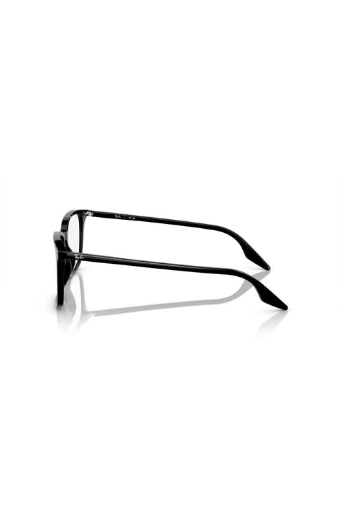 Ray Ban Ray-ban 55mm Rectangle Optical Glasses In Black
