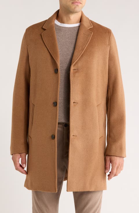 Classic Wool Blend Plush Notched Collar Coat