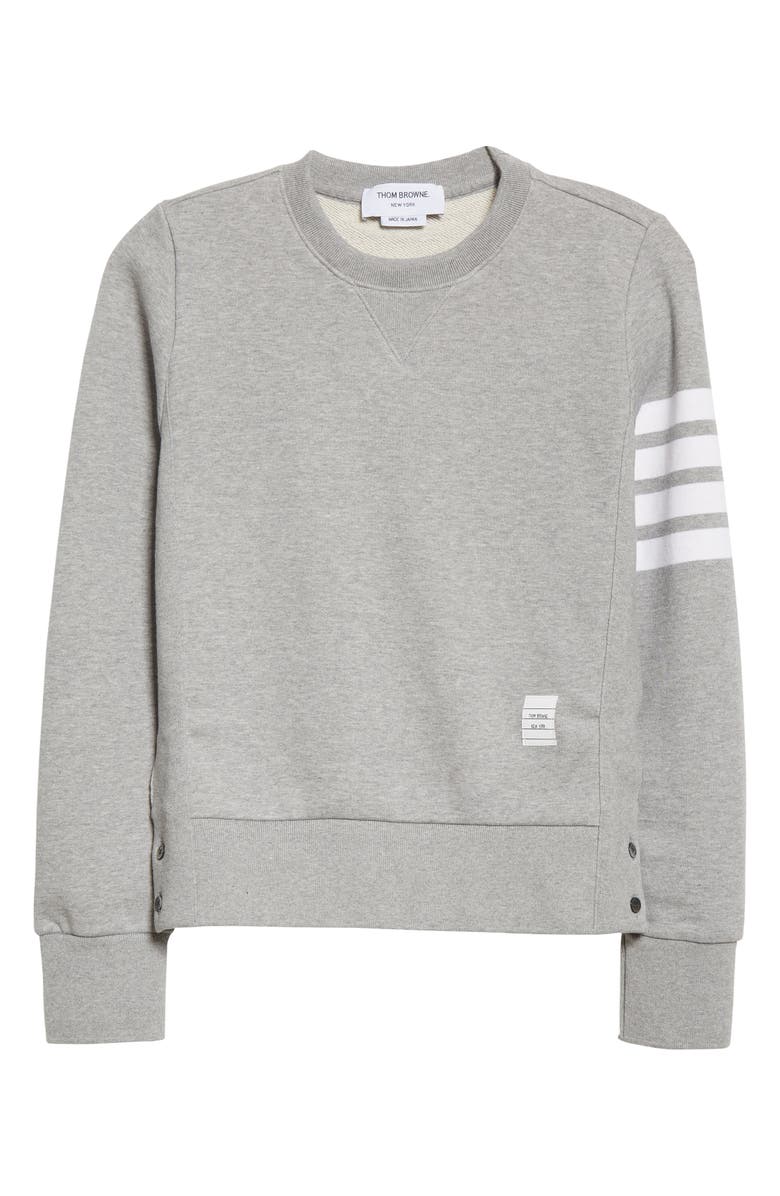 Thom Browne 4-Bar Cotton Sweatshirt, Alternate, color, 