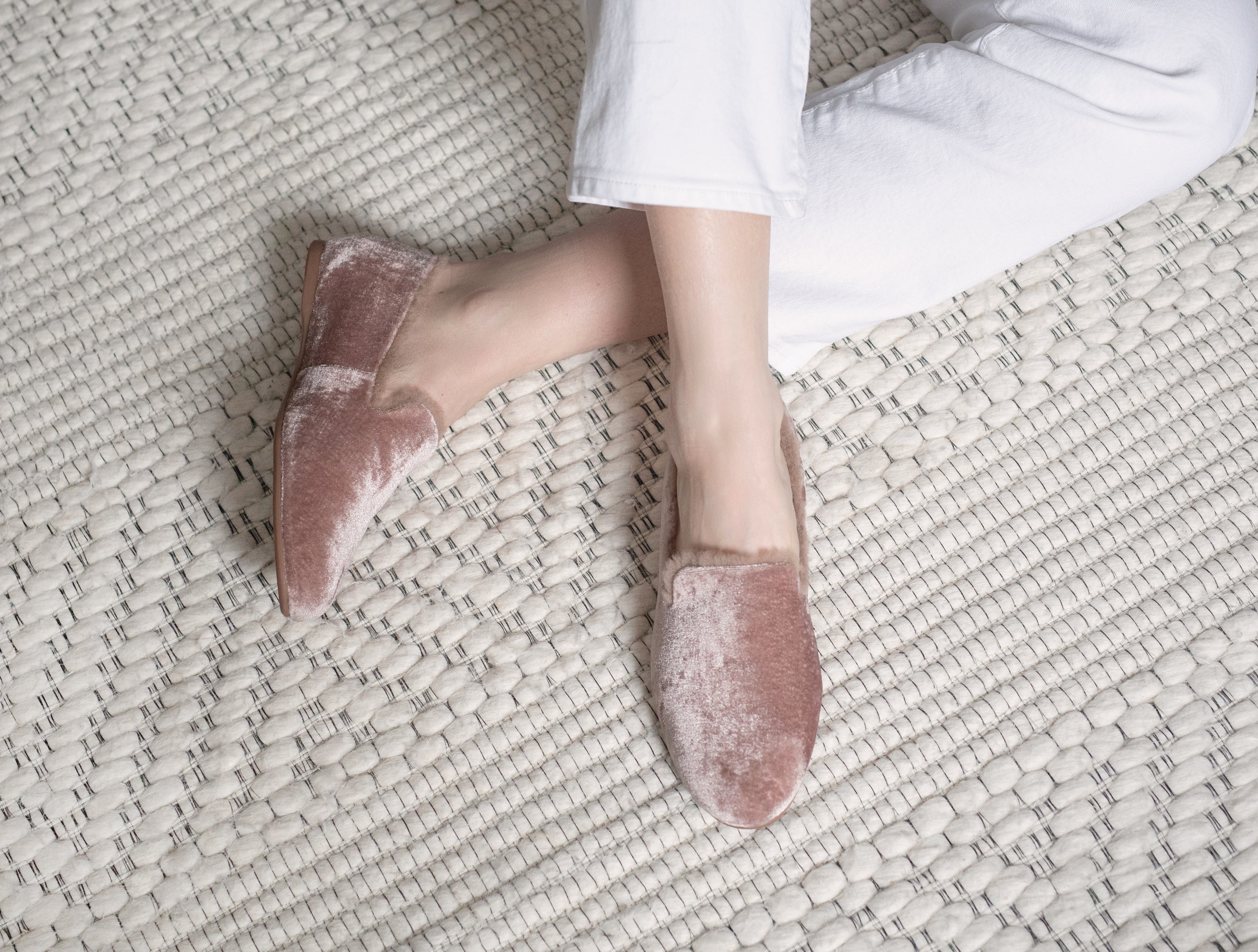 The Audrey - Arch Support 100% Genuine Shearling Slippers, Alternate, color, Champagne Velvet