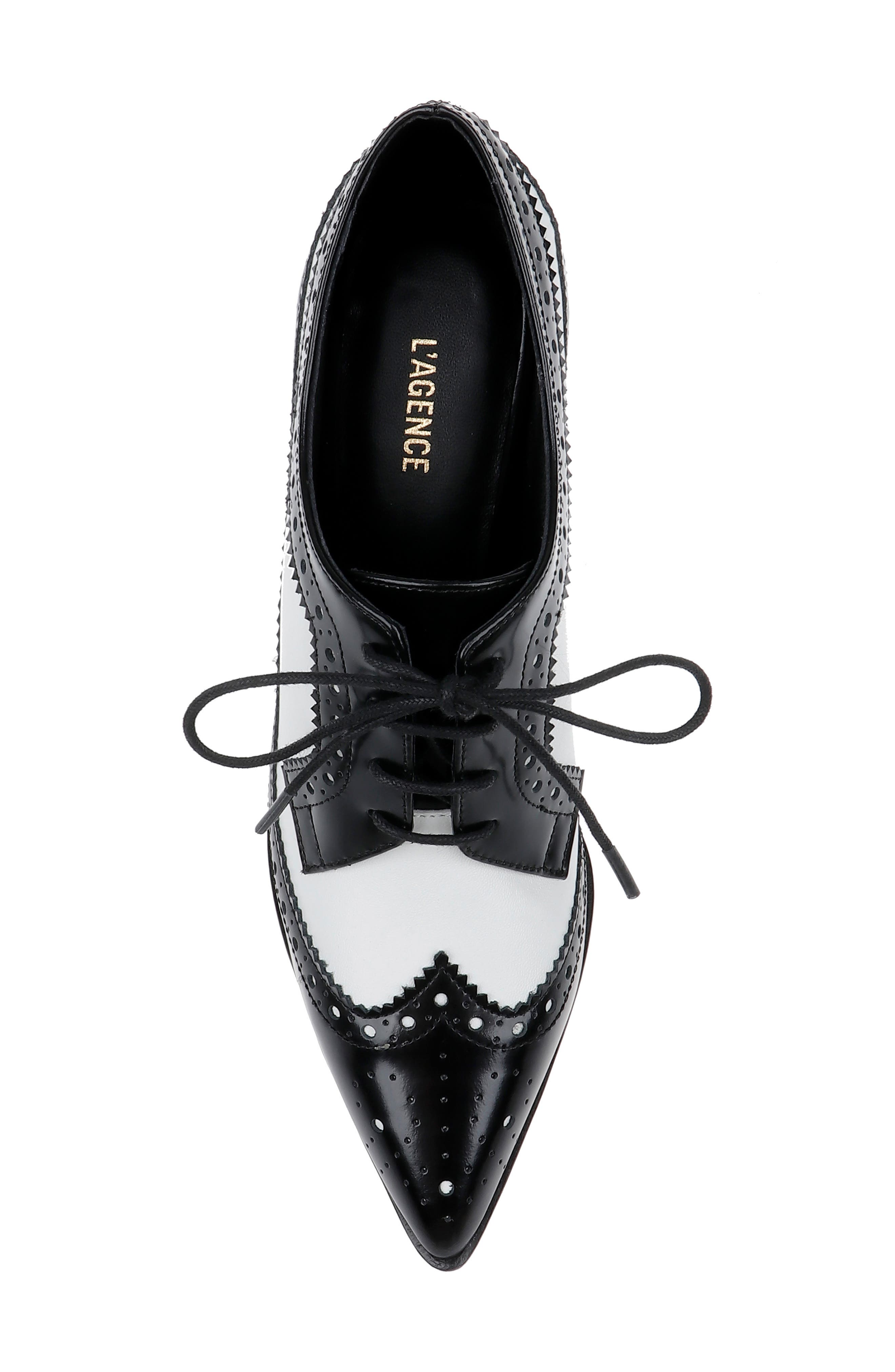 Elodie Pump, Alternate, color, BLACK/ WHITE