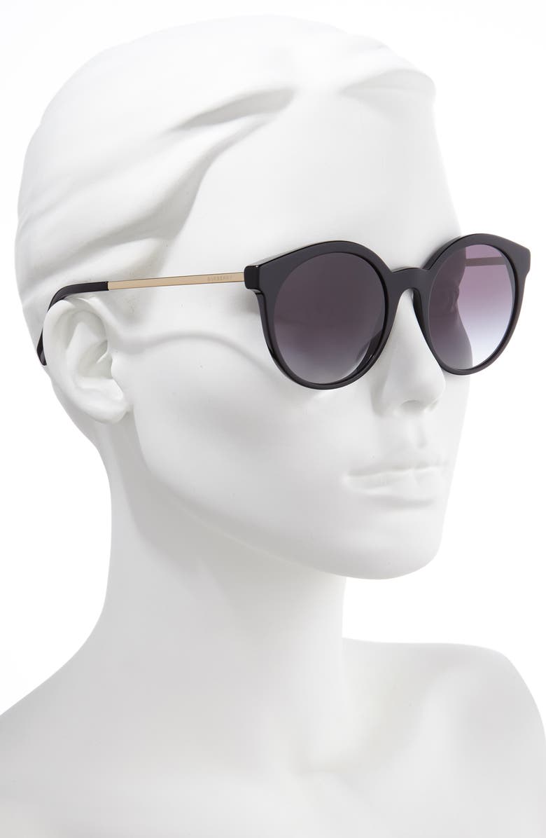 Burberry 53mm Round Sunglasses, Alternate, color, 
