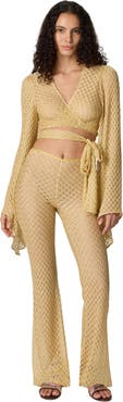Missoni Flared Trousers In Lamé Viscose With Raschel Workmanship