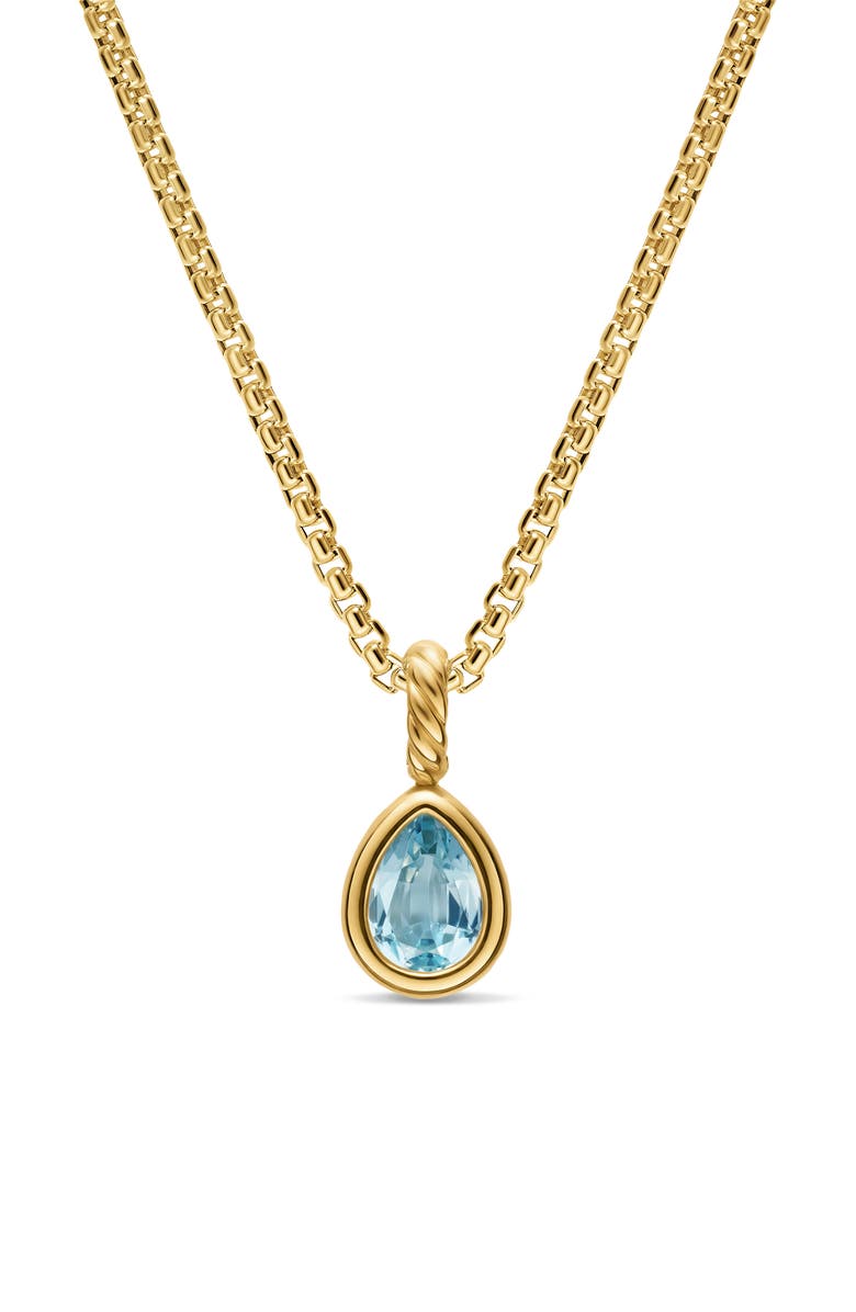 David Yurman Mini Pear Cut Enhancer, Alternate, color, Sky Blue Topaz