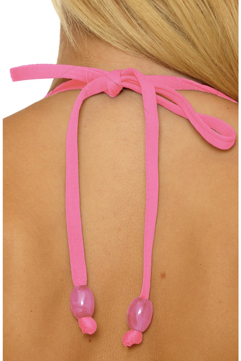 Maza Triangle Bikini Top, Alternate, color, ROSY