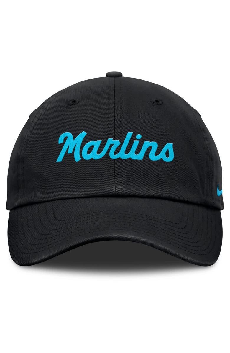 Nike Women's Nike Black Miami Marlins Club Adjustable Hat, Alternate, color, Black