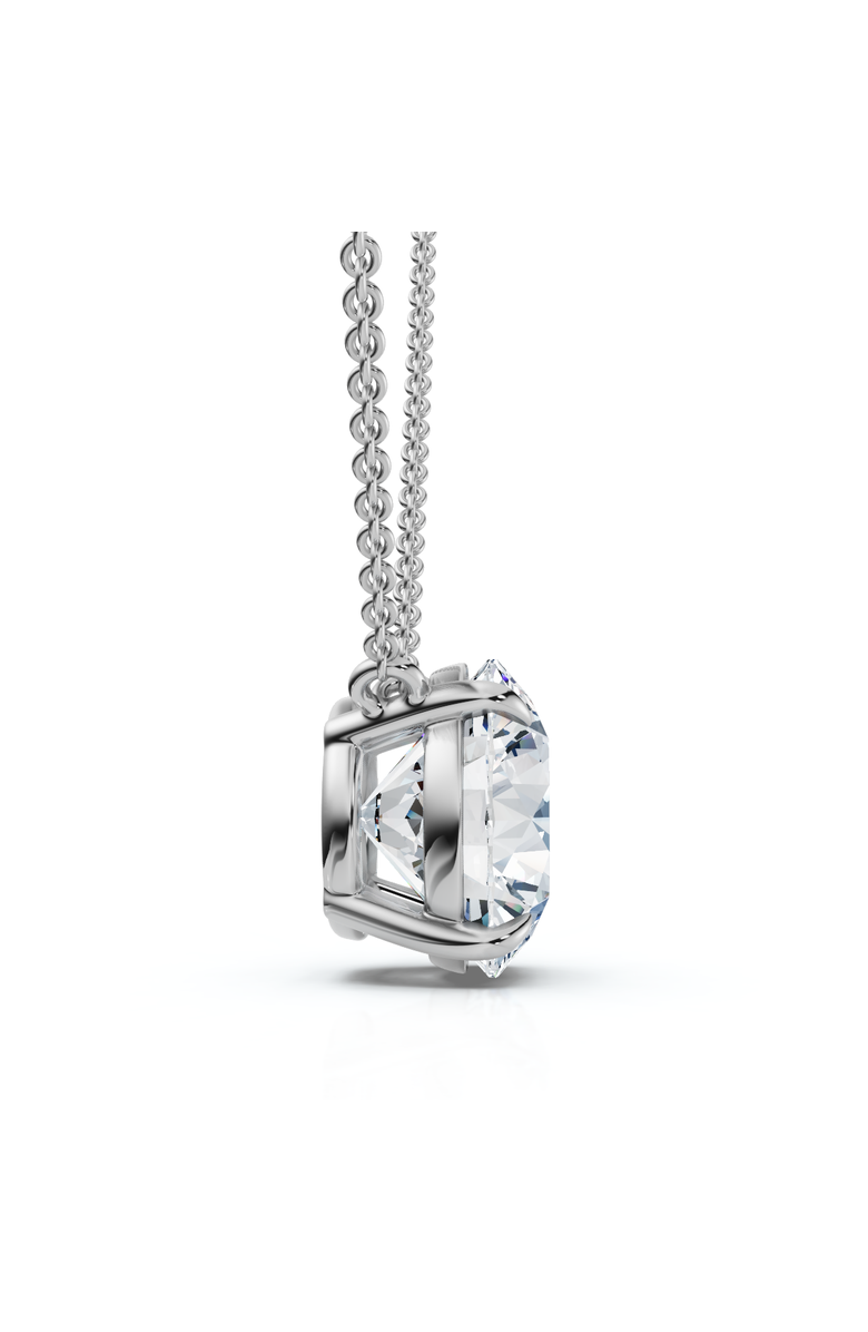 Bliss Diamond 1 1/2Ct  Solitaire Diamond Pendant 14k Gold Women's 18" Chain Lab Grown, Alternate, color, White Gold