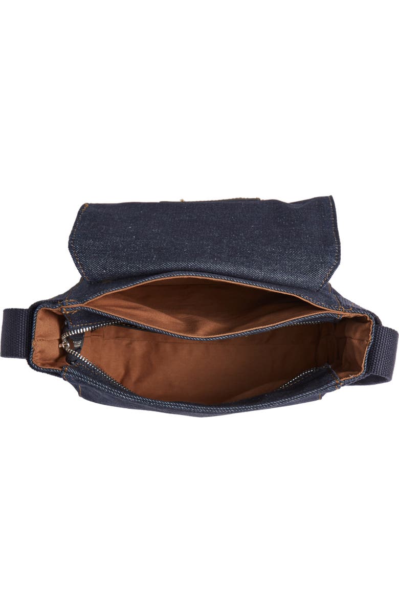 Zadig & Voltaire XS Ready Made Denim Canvas Messenger Bag, Alternate, color,