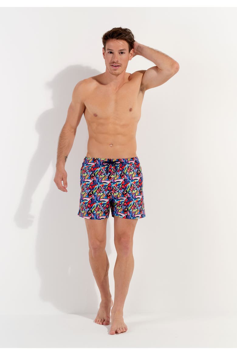 Idylle Beach Boxer, Alternate, color, Multico Print