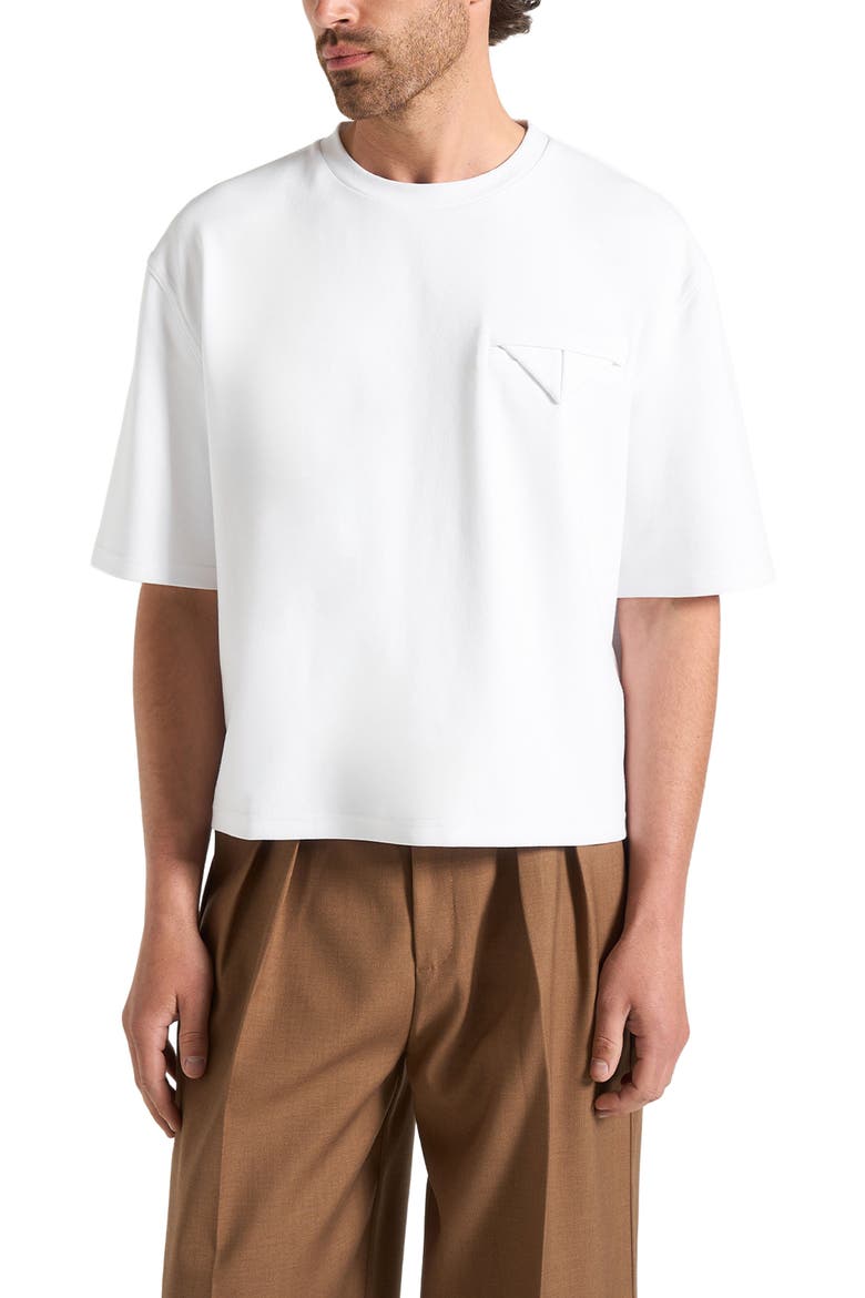Leon Boxy Cropped T-Shirt, Alternate, color, White
