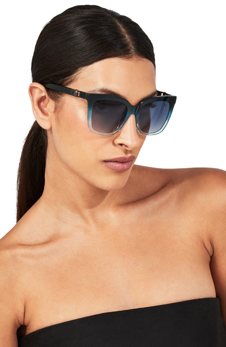 Kurt Geiger London KGL1004 Cat Eye Sunglasses, Alternate, color, Blue
