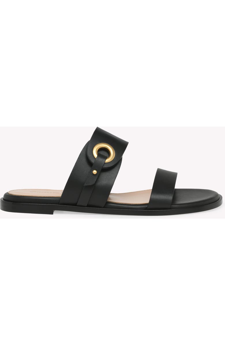 Gianvito Rossi Granada 05 Flat, Main, color, Black Calf Leather