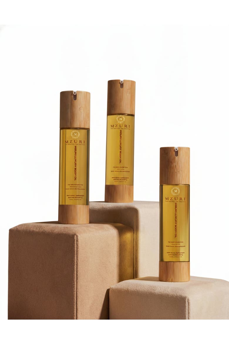 Mzuri Luxury Body oil bundles, Main, color, Light Yellow