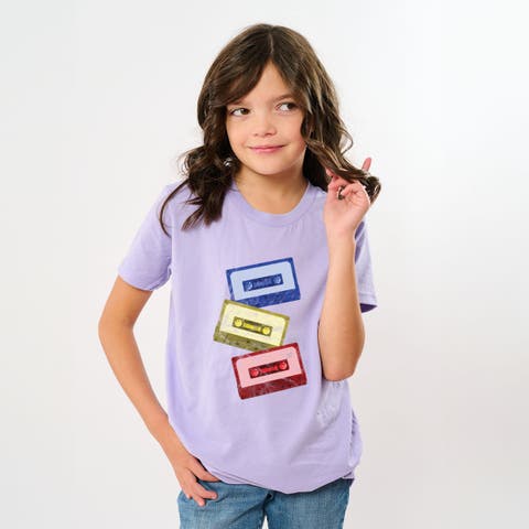 Cassette Tape Stack Short Sleeve T-Shirt (Little Kid & Big Kid)
