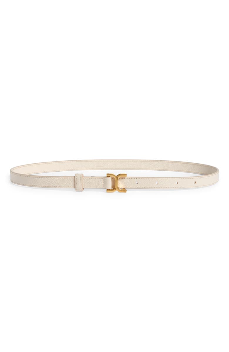 Chloé Marcie Grained Leather Skinny Belt, Main, color,