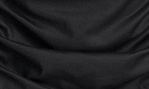 Bcbg Puff Sleeve Side Ruched Dress In Black