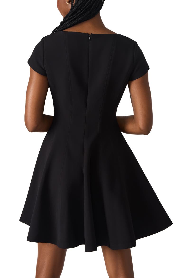 Nili Fit & Flare Minidress, Alternate, color, BLACK