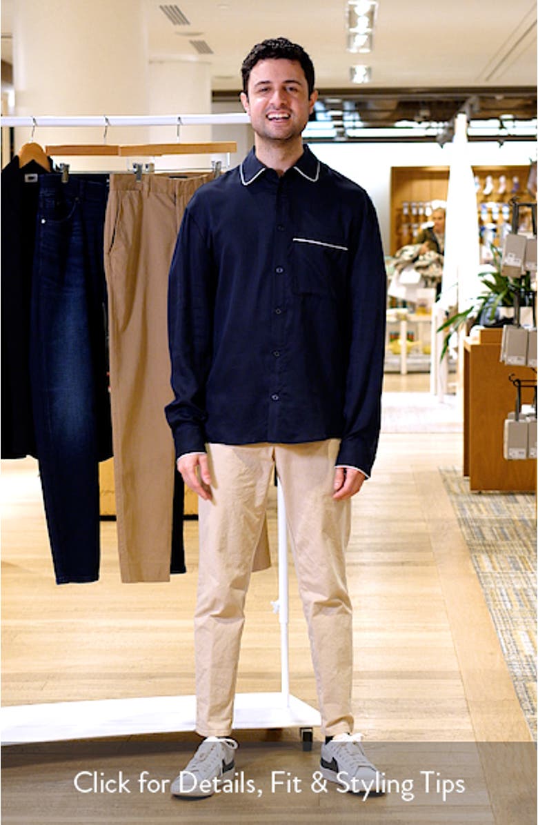 Jordan Regular Fit Piping Button-Up Shirt, sales video thumbnail