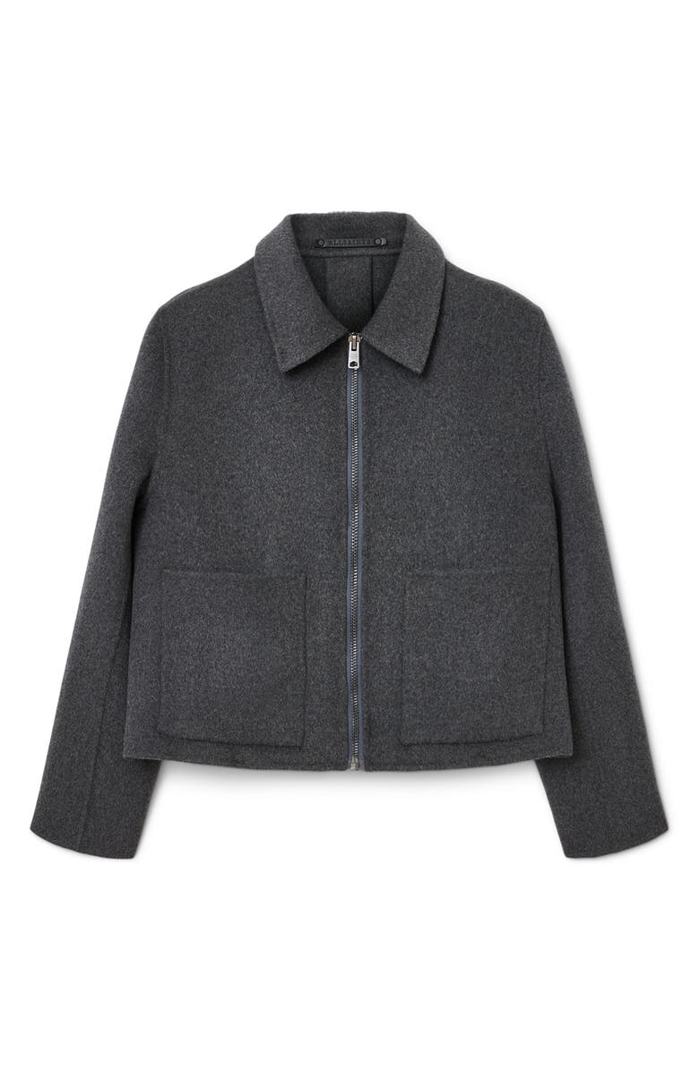 AllSaints Seannah Wool Blend Jacket, Alternate, color, Charcoal Grey