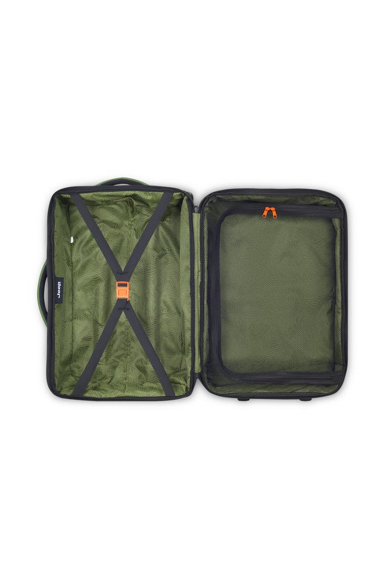 Softside 20" Two Wheel Rolling Travel Duffle Bag [JS006B] & Laptop Travel Backpack [JS011B] Set, Alternate, color, Elm Green