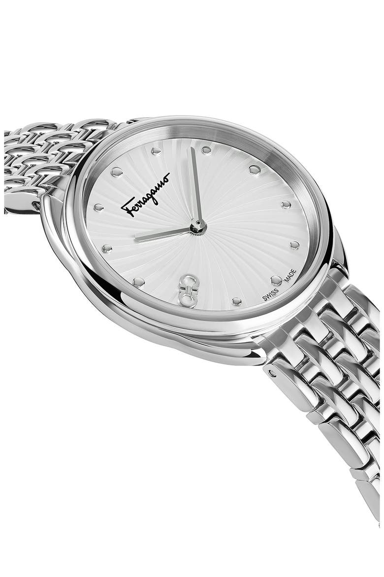 Men's Stainless Steel Woven Bracelet Watch, 34mm, Alternate, color, STAINLESS STEEL
