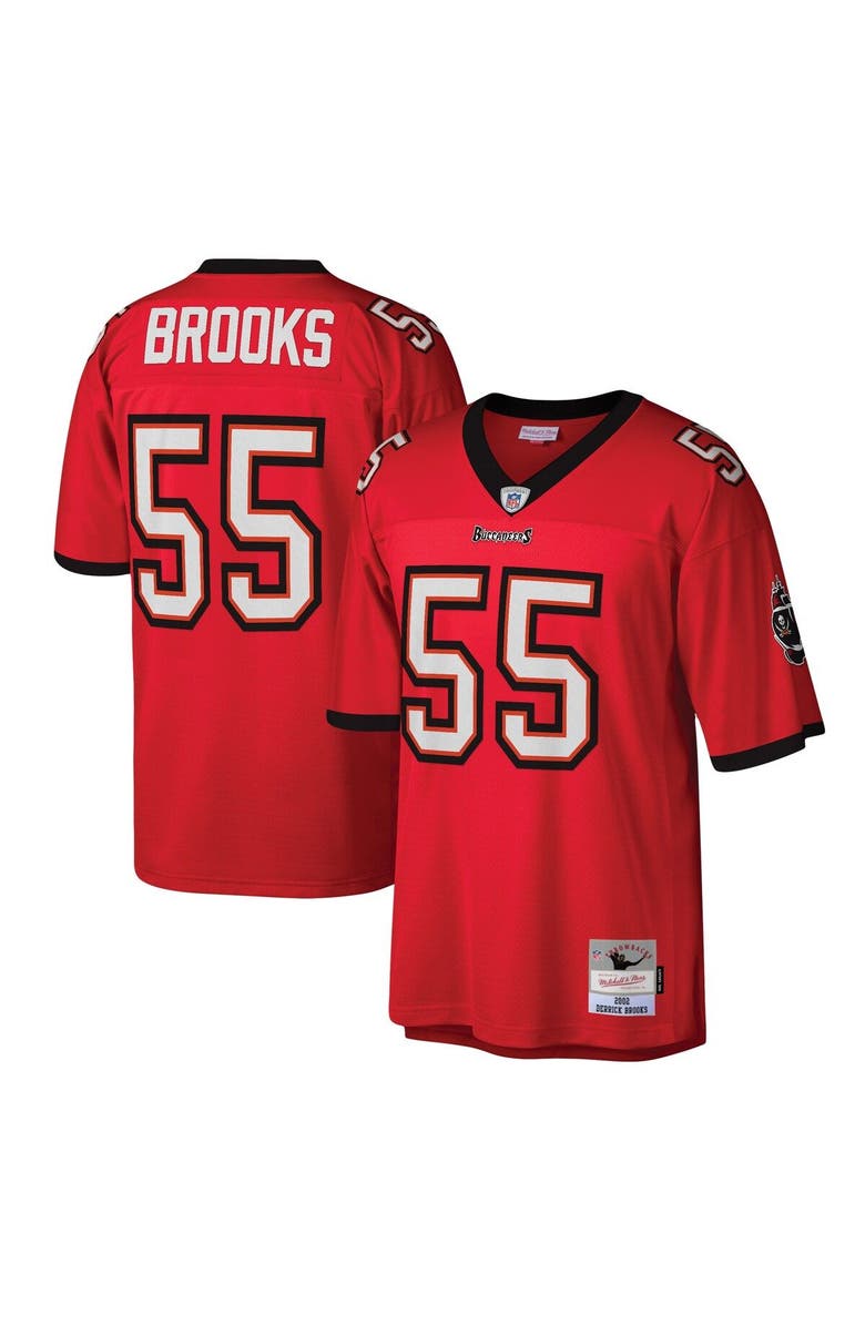 Mitchell & Ness Men's Mitchell & Ness Derrick Brooks Red Tampa Bay Buccaneers Legacy Replica Jersey, Main, color, Red