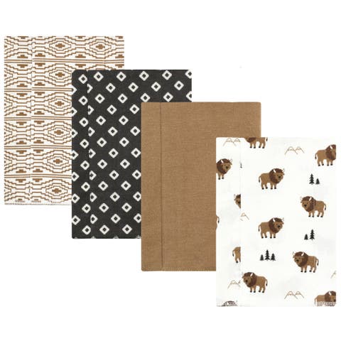 Gentle 4-pack Cotton-poly Flannel Baby Burp Cloths (baby)