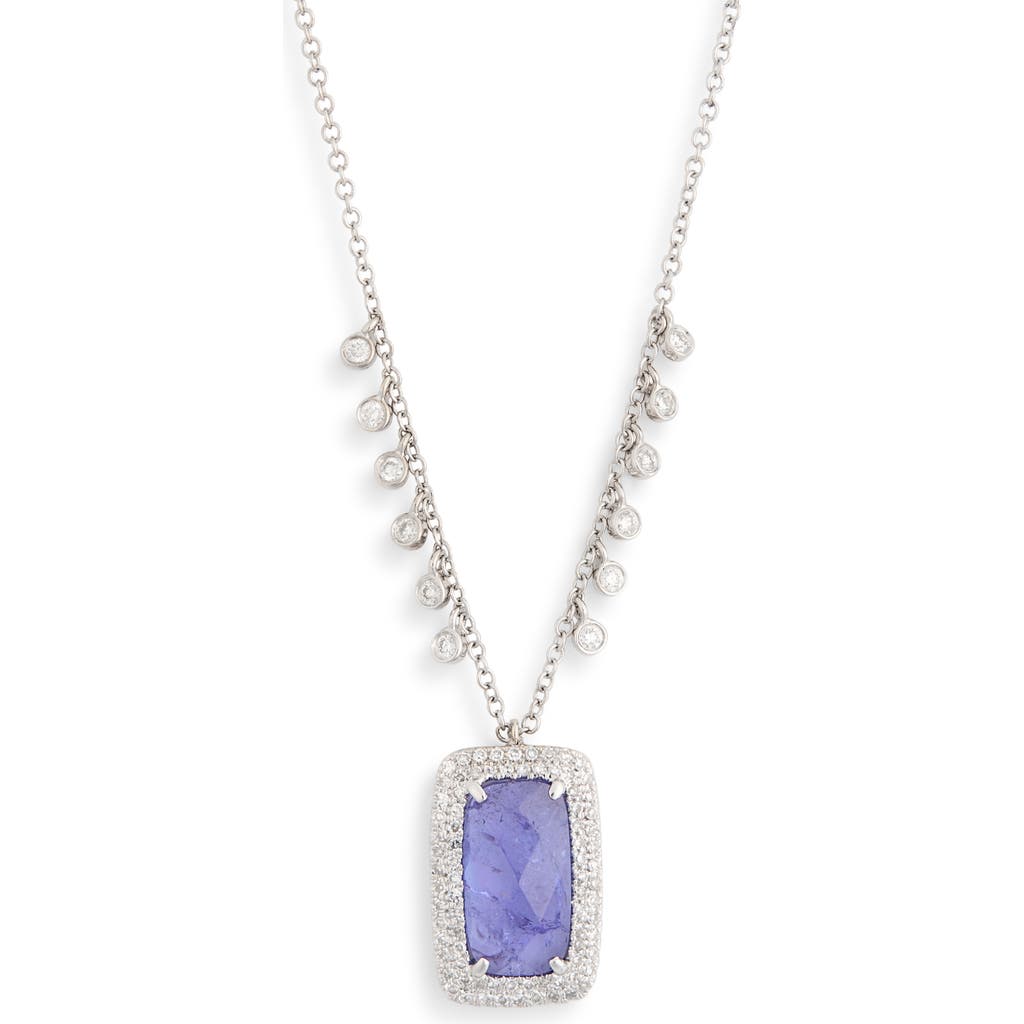 Meira T Tanzanite Morganite & Diamond Pendant Necklace