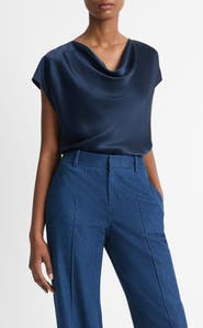 Vince Cowl Neck Silk Blouse
