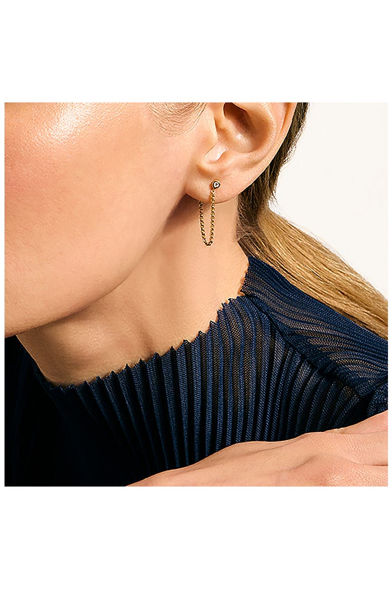 JH Lovestruck™ Single Drop Chain Earring, 14K Gold, Lab-Grown Diamond, 0.03TCW, Alternate, color, GOLD