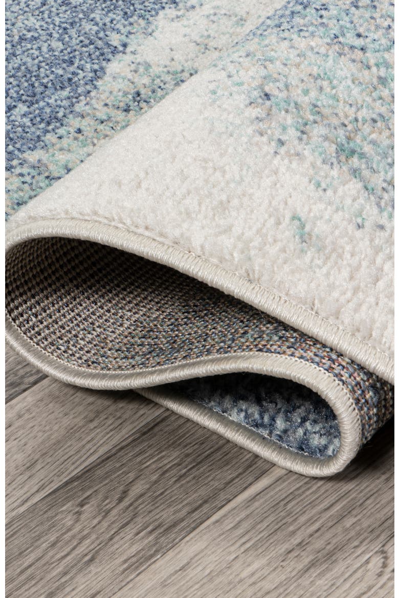 Petalo Abstract Two-Tone Modern Area Rug, Alternate, color, Blue/Cream
