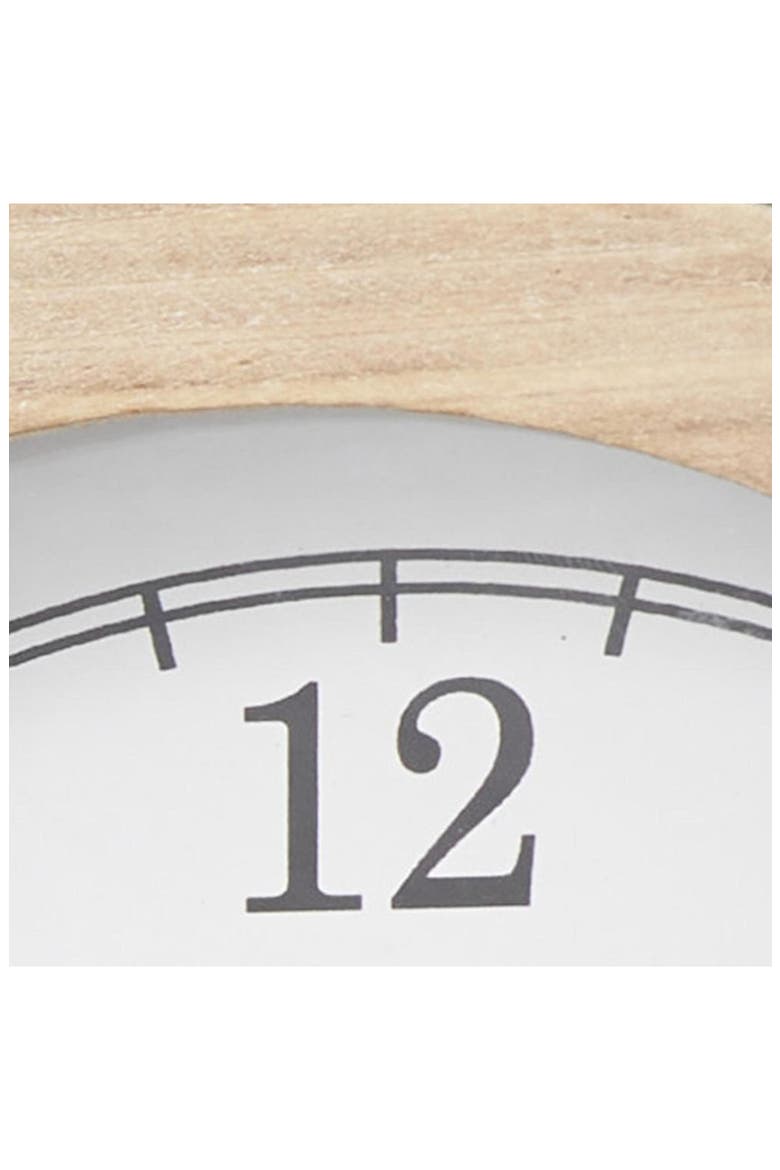 Set of 2 Modern Wooden Clocks, Alternate, color, WHITE