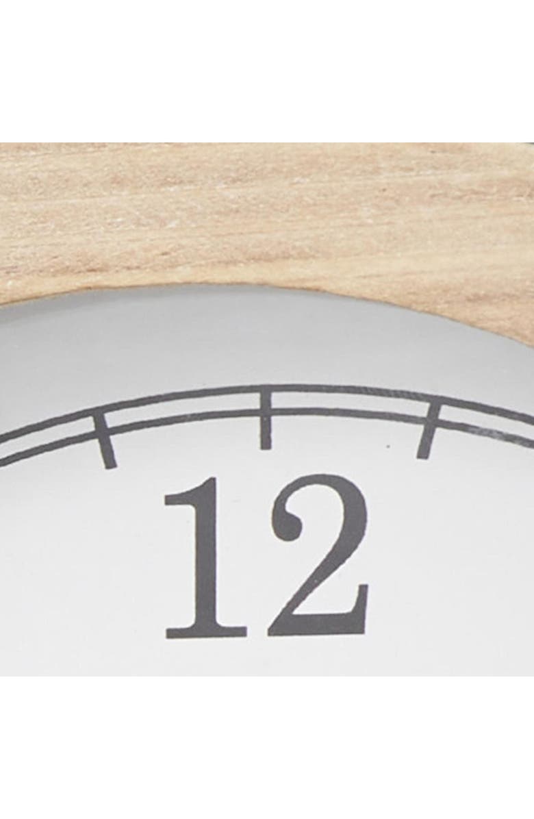 VIVIAN LUNE HOME Set of 2 Modern Wooden Clocks, Alternate, color, White