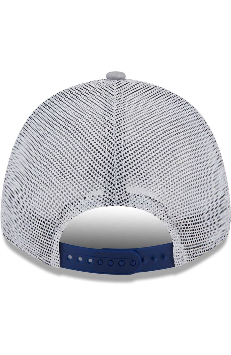 New Era Youth New Era Royal Los Angeles Dodgers Patch Trucker 9FORTY Snapback Hat, Alternate, color, 