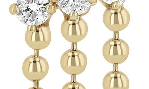 Zoë Chicco 14k Yellow Gold Prong Diamonds Diamond Waterfall Drop Earrings In 14k Yellow Gold