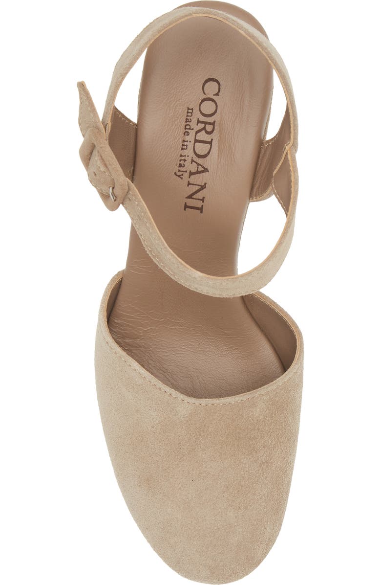 Cordani Torin Ankle Strap Platform Pump, Alternate, color, Tortora Suede