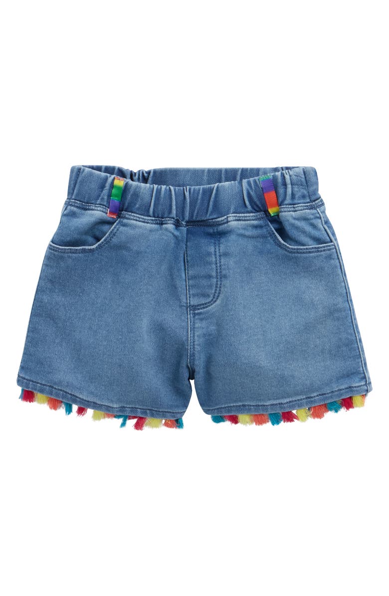 Flapdoodles Kids' Tassel Shorts, Main, color, Light Denim