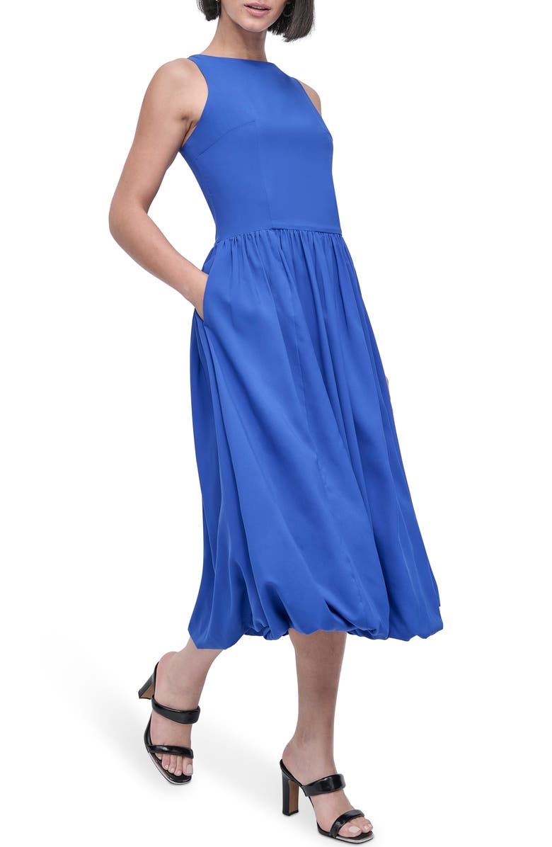 DKNY Drop Waist Bubble Hem Midi Dress, Alternate, color,