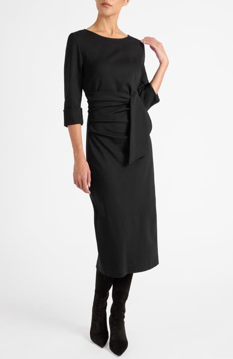 Trinity Midi Sheath Dress in Punto Milano