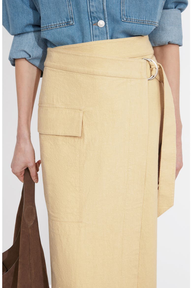 Belted Asymmetric Midi Skirt, Alternate, color, BEIGE DUSTY LIGHT