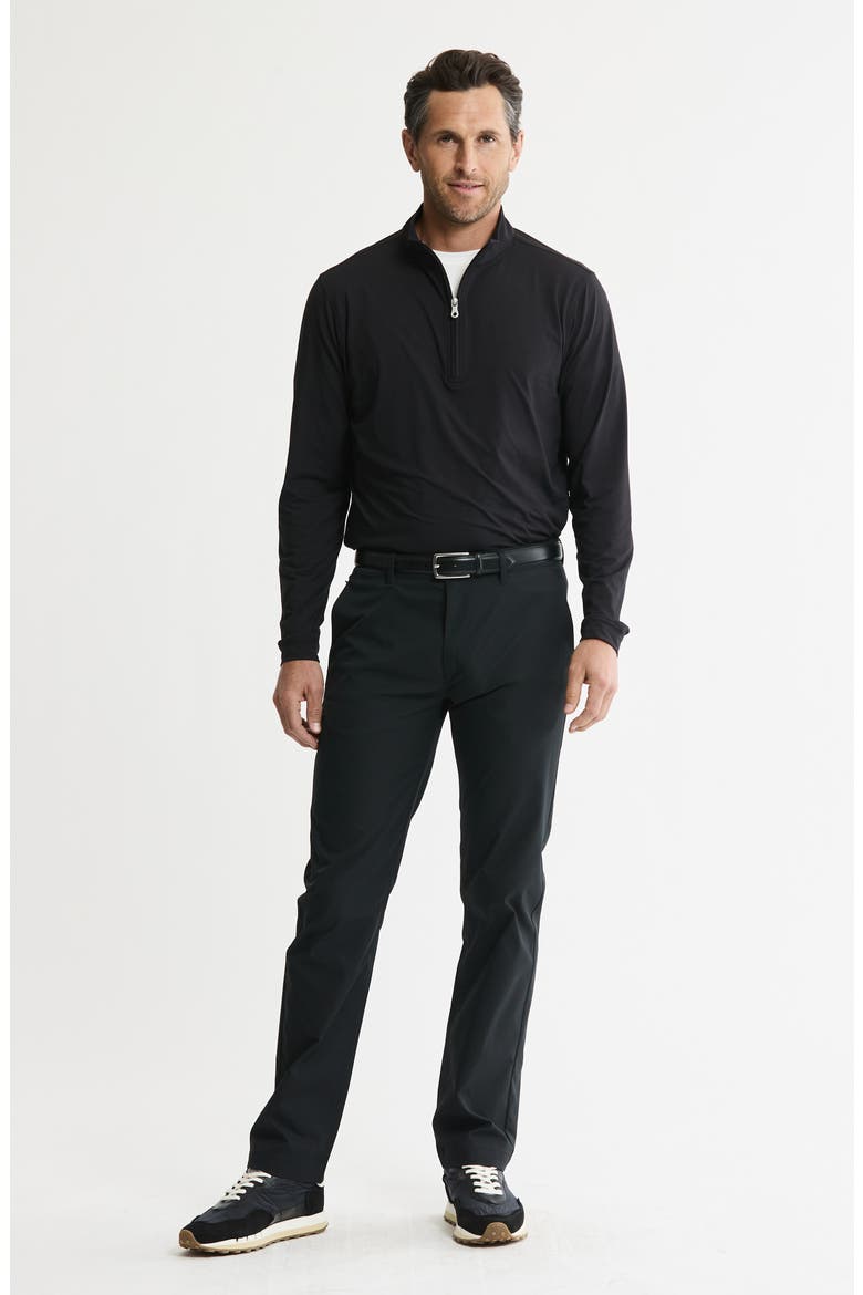 Performance Microstripe Quarter Zip Pullover, Alternate, color, BLACK STRIPE