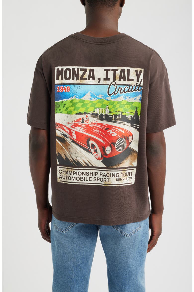 Monza Circuit Graphic T-Shirt, Alternate, color, BROWN WASH