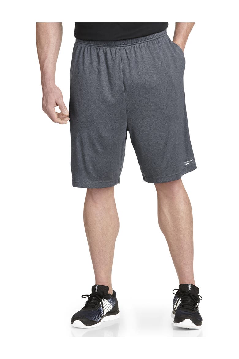 Big & Tall Performance Insert Tech Athletic Shorts, Main, color, GREY HTHR BLK