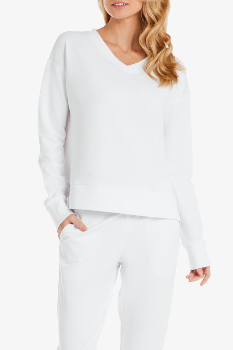V-Neck Pullover, Main, color, White
