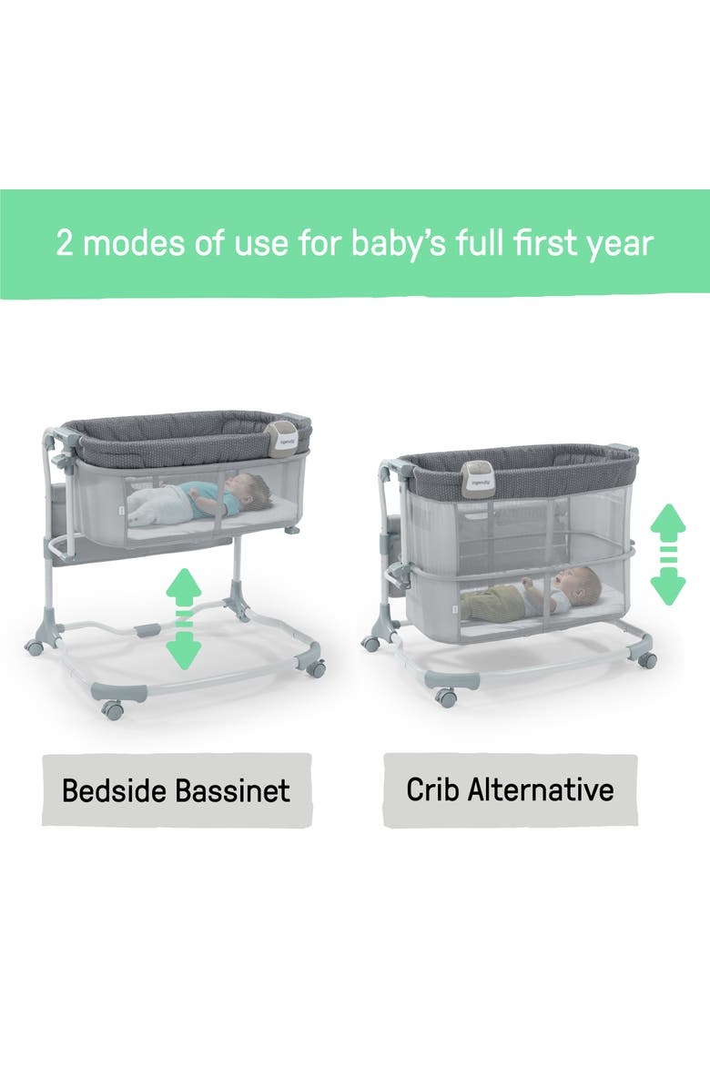 INGENUITY Dream & Grow Bedside Baby Bassinet, Alternate, color, Grey