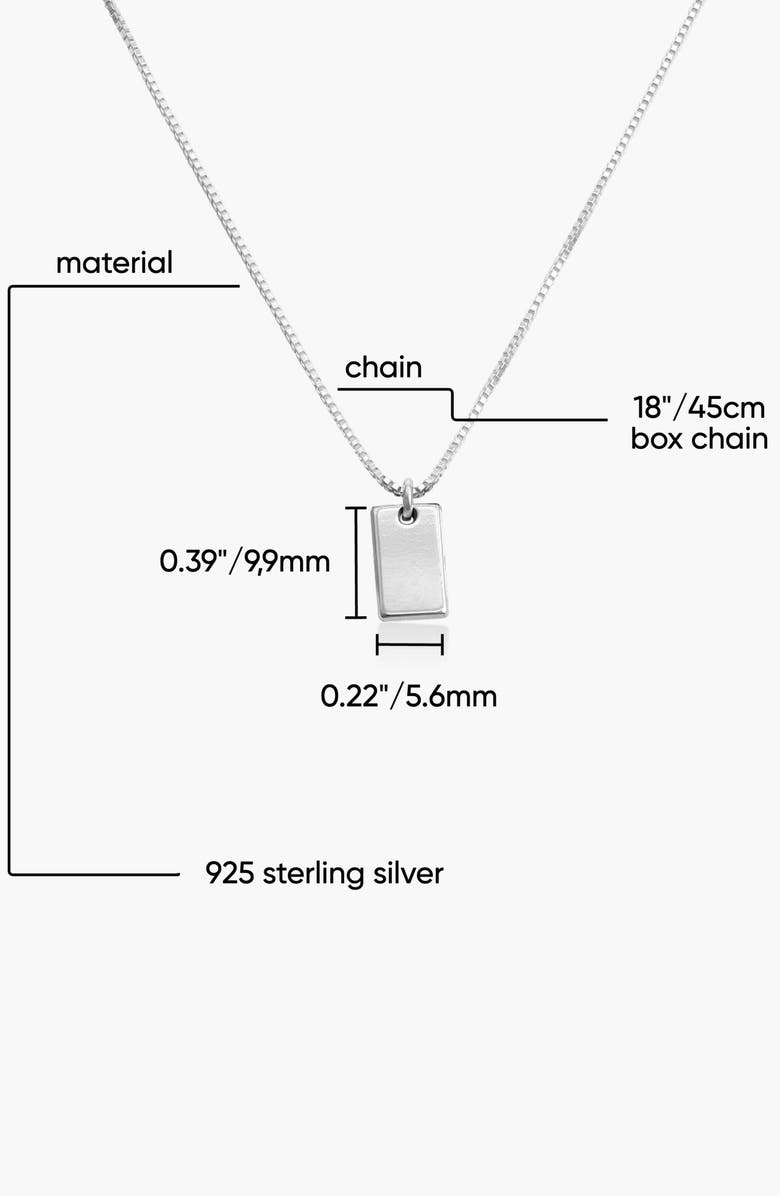 Oak & Luna Willow Initial Tag Necklace - 925 Sterling Silver, Alternate, color, Letter G