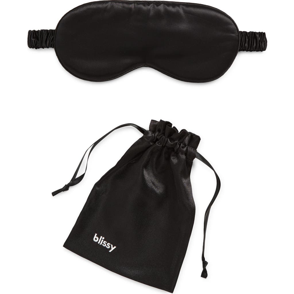 Blissy Silk Sleep Mask In Black